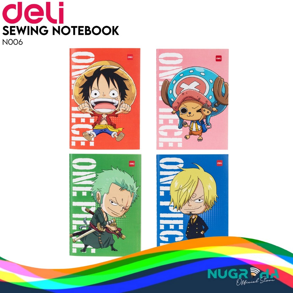 

Deli School Notebook / Buku Tulis Edisi One Piece A5 60lembar EN006