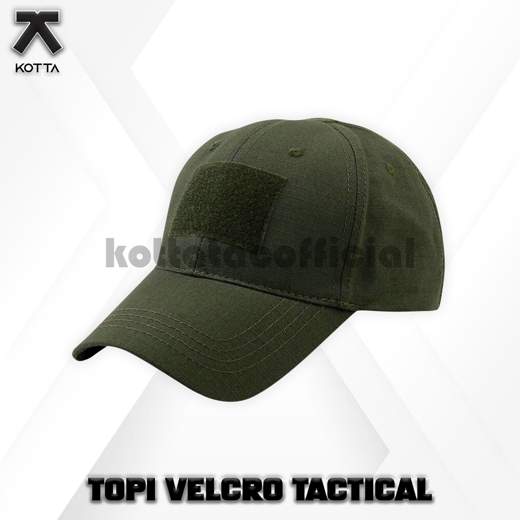 TOPI TACTICAL BISBOL BASEBALL VELCRO POLOS UNISEX PRIA WANITA