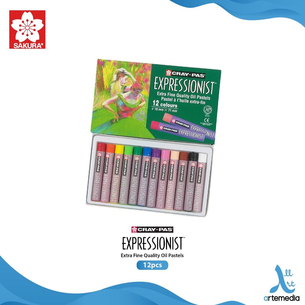 

Krayon Sakura Cray-Pas Expressionist Set 12 Color Oil Pastel Crayon