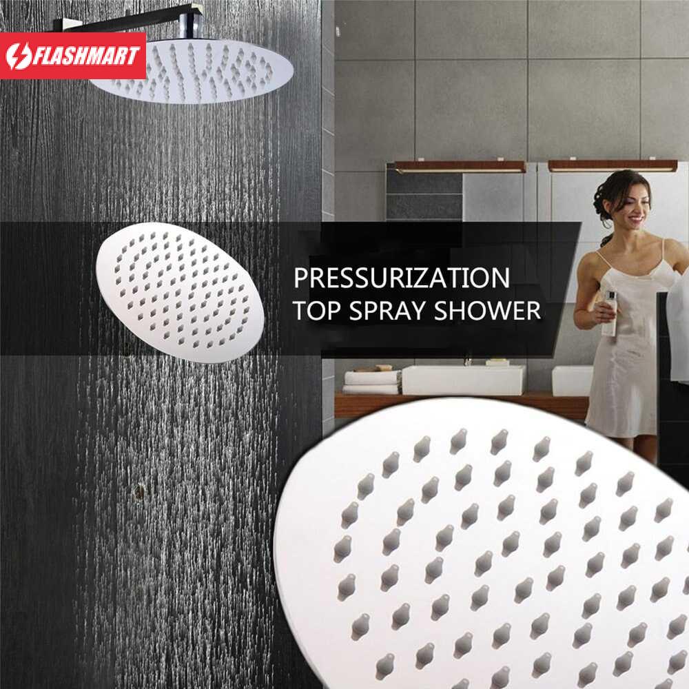 Flashmart Kepala Head Shower Mandi Rainfall Stainless Steel Round - Cosmo 200