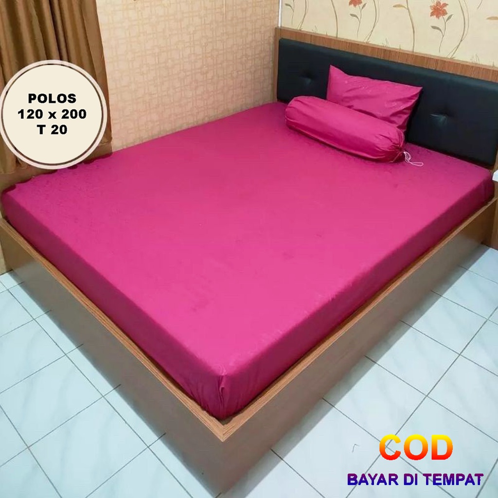 ✅COD Set Sprei Seprei 120x200 Dan 2 Sarung Bantal Guling Homemade Katun Embos Aneka Warna Polos Perlengkapan Dekorasi Kamar Rumah