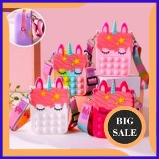 Tas Selempang Anak Sling bag Pop It Mini Dompet Popit Rainbow Unicorn 1M4R23 tools n parts