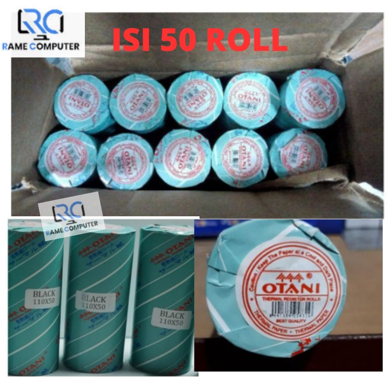 50 ROLL OTANI Thermal Paper 110X50 / 110 MM x 40 MM KERTAS STRUK KASIR