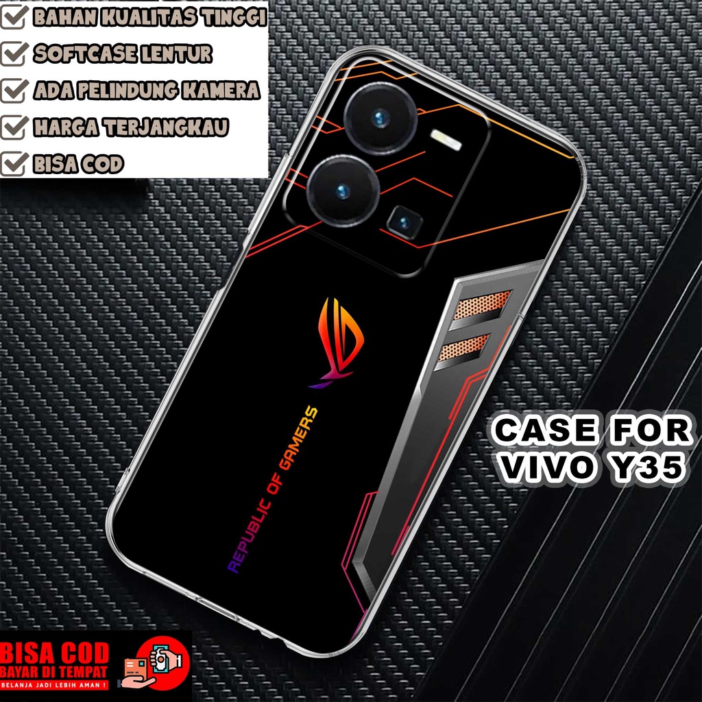 CASE VIVO Y35 2022 MOTIF [ROG GAMERS] TERLARIS CASING VIVO Y35 TERBARU CLEAR CASE PROTECTED CAMERA S