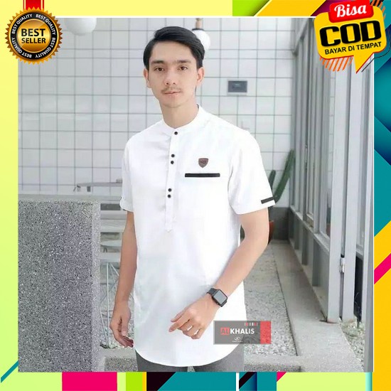 Baju Lengan Panjang Pendek Cowok Import Motif Koko Pria Dewasa Terbaru 2023 Mewah Elegan Koko Laki L