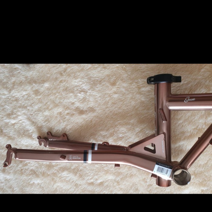 Frame Fork plus Handlepost Fnhon GUST Warna ROSE GOLD 20 22 inch Disc