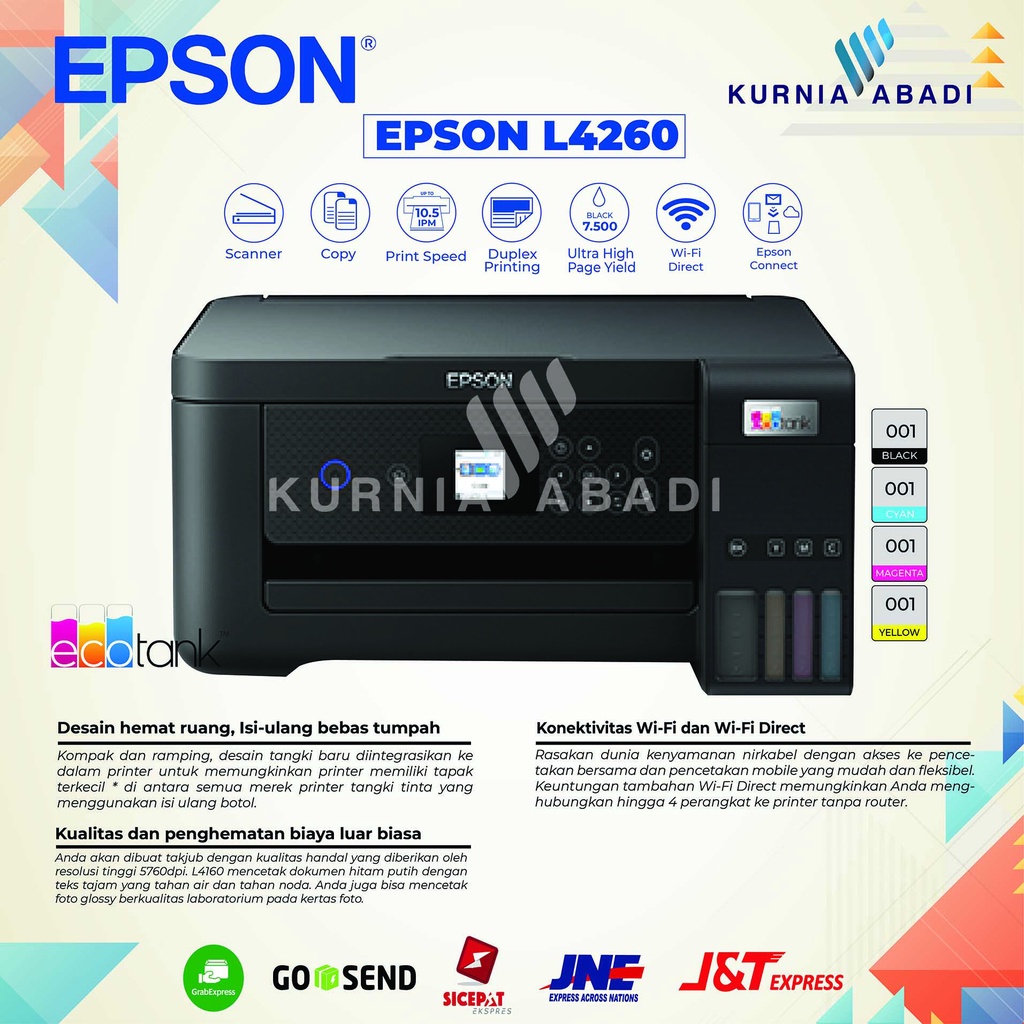 Epson EcoTank L4260 A4 Wi-Fi Duplex All-in-One Ink Tank Printer