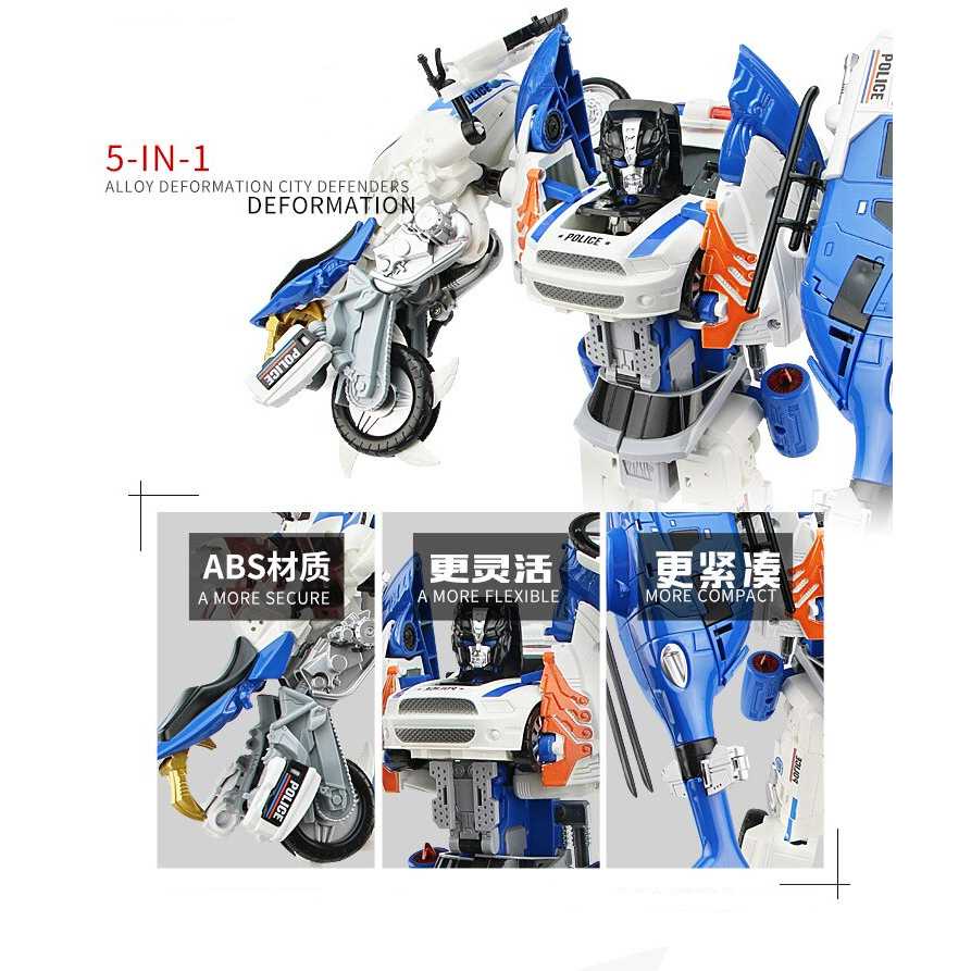 KY Mainan Mobil Robot Action Figure Car Bisa Berubah Transformer Robot Mainan Anak - KY80307L-4