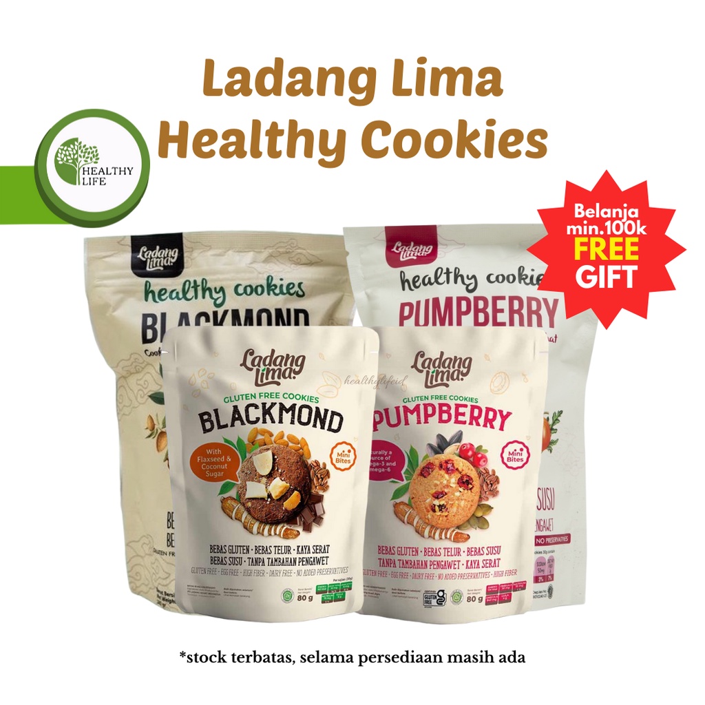 Ladang Lima Blackmond Cookies dan Pumpberry Cookies 180gr