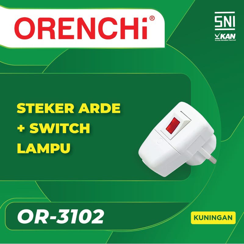 Steker Arde Switch On Off Orenchi OR-3102  - SATUAN -