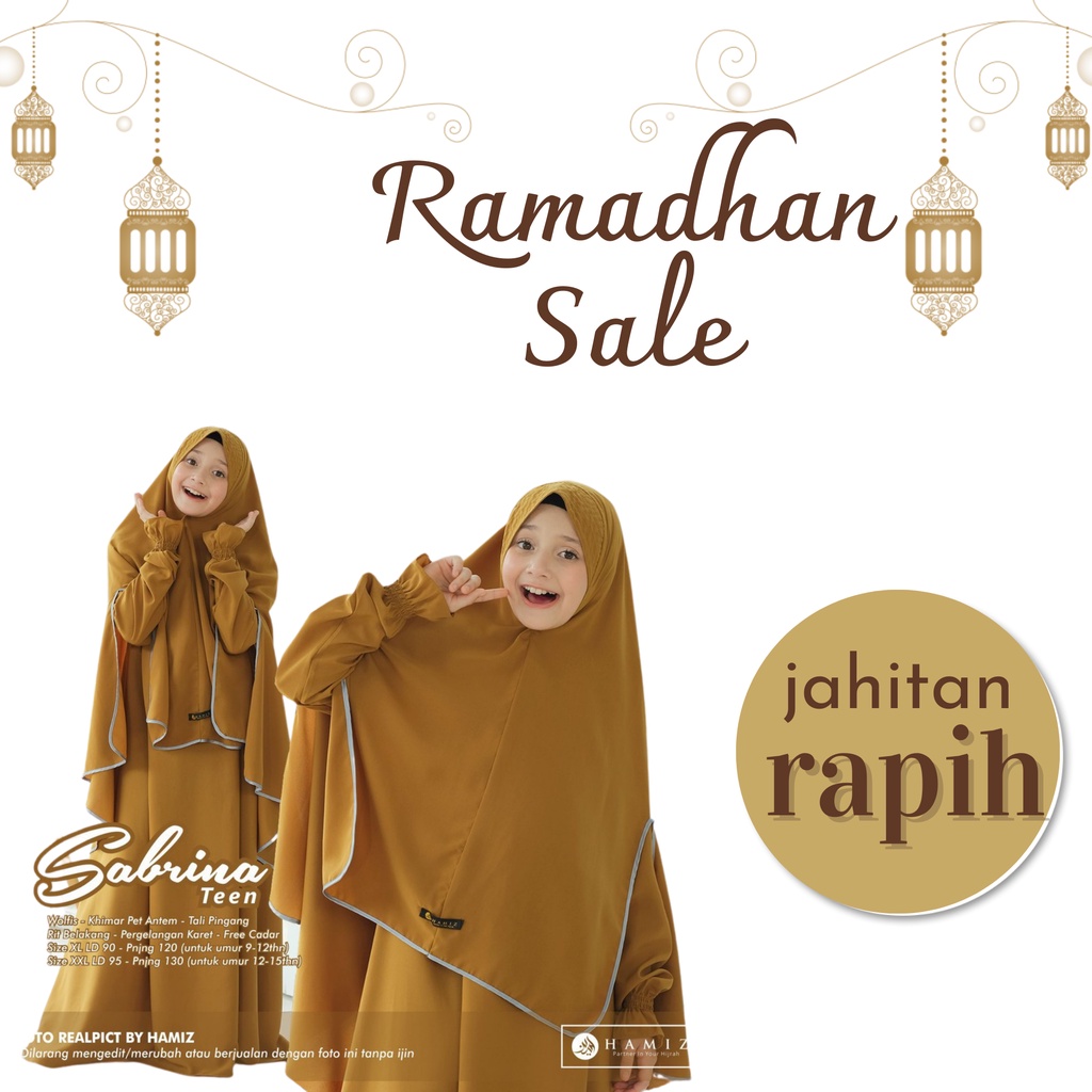 TERMURAH pakaian muslim anak set gamis cadar anak umur 5 / 15 tahun baju muslim anak perempuan 5