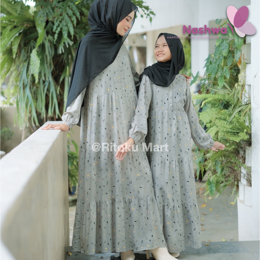 Nashwa Collection - Dress Premium Sofia Series Gamis Terbaru Motif aneka warna - Gamis Lebaran - Gam