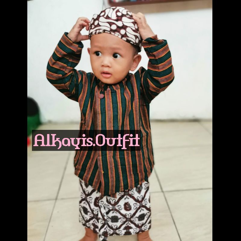 SETELAN SURJAN ANAK BAJU+ROK WIRU+BLANGKON SOLO