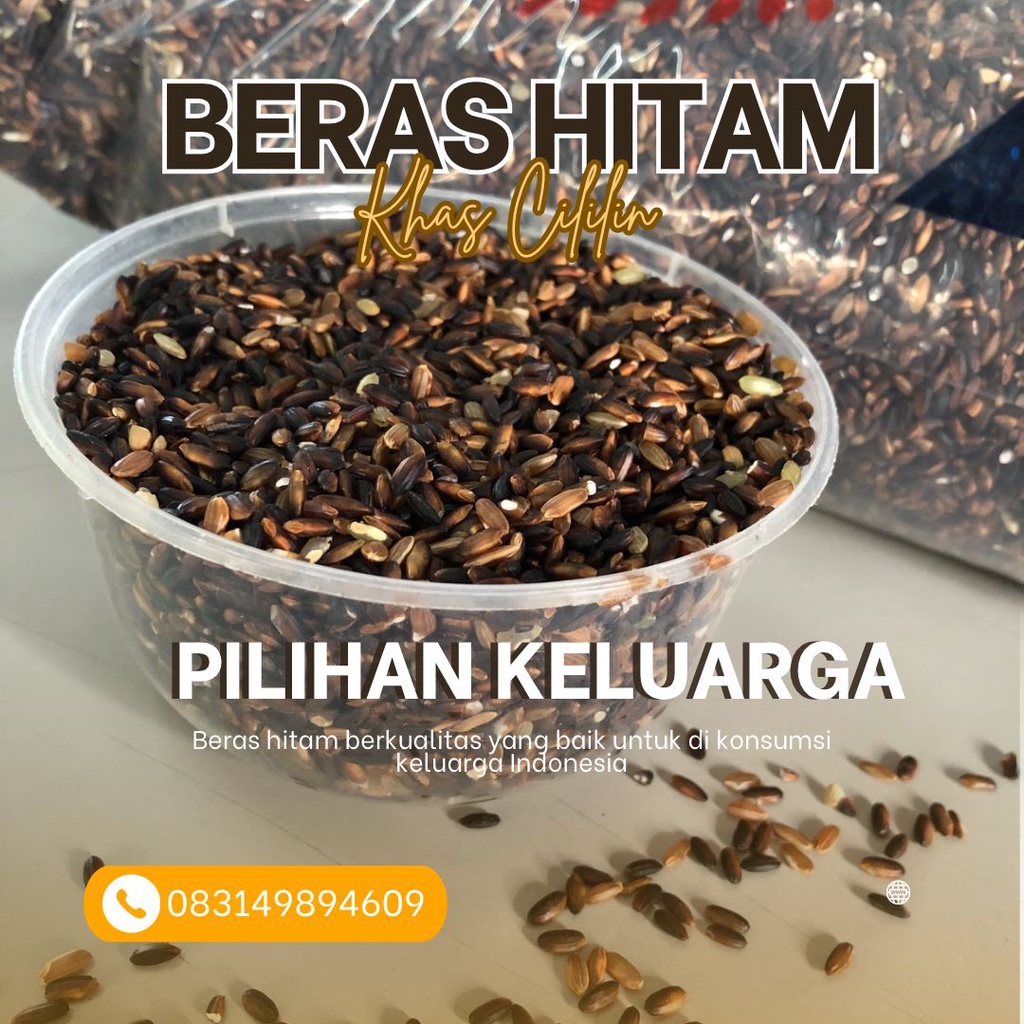 Beras Cililin - Beras Hitam Organik Berkualitas -  1 KG