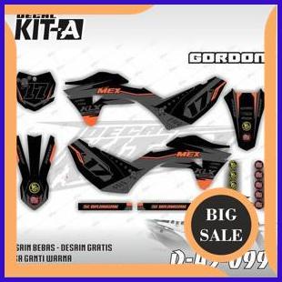 Decal KLX Gordon MOTIF RACING HITAM ABU2 D-A5-099 1M4R23 tools