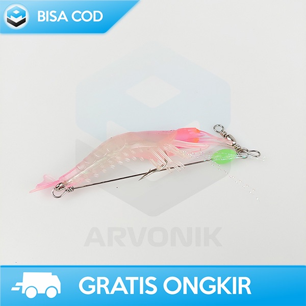 UMPAN PANCING DESAIN MIRIP UDANG ASLI BAHAN SILIKON SOFT BAIT LURE