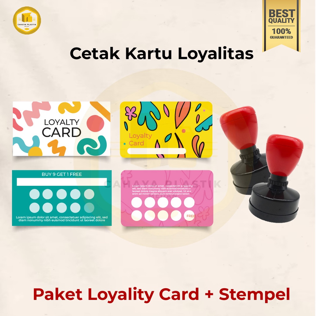 

(FREE DESIGN) 100 pcs kartu stamp member + stempel | Custom Loyalty Card / Kartu Stempel Hadiah / Stempel Card / Kartu Stempel/ Kartu Loyalty / Kartu stempel agen (1 sisi | 2 Sisi) free ongkir medan