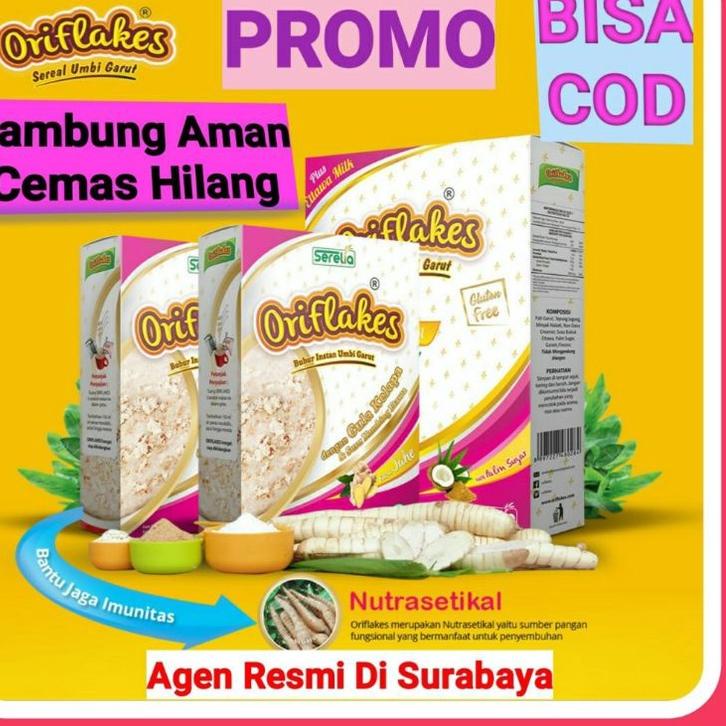 

12.12 Brands Festival Oriflakes Sereal Umbi Garut Solusi Asam Lambung Maag Gastro Gerd 350 Gram, Oriflakes Asli serbuuu !