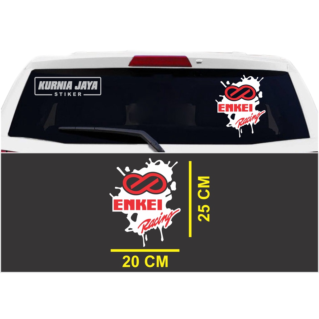 KJ Stiker Promo Stiker Kaca Mobil Belakang Enkei Racing