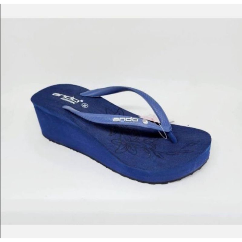 SANDAL TINGGI ANDO Sandal Ando Jepit Wedges