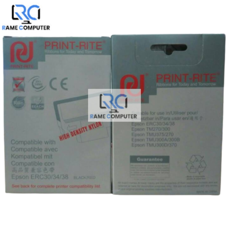 PRINT-RITE ERC30 / ERC38 / ERC34 (CARTRIDGE + PITA) Tinta Pita Ribbon Printer Epson Print Rite TMU220