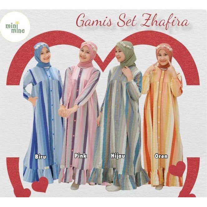 Setelan Gamis anak Set Zhafira by Minimine