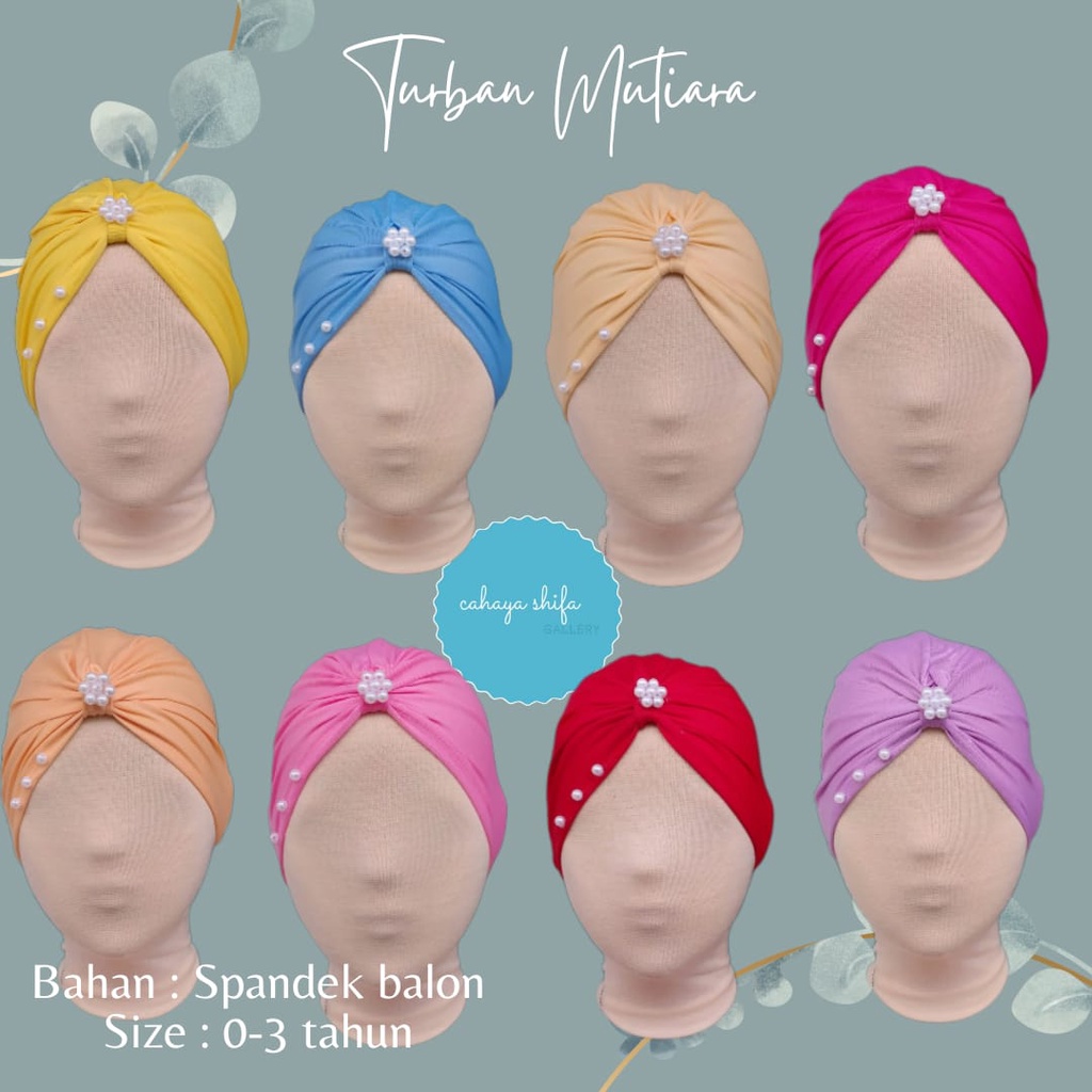 Turban anak bayi Mutiara Jersey Premium murah packing plastik perpcs