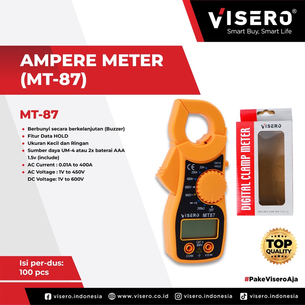 Amper Meter Visero 87 + Batteray