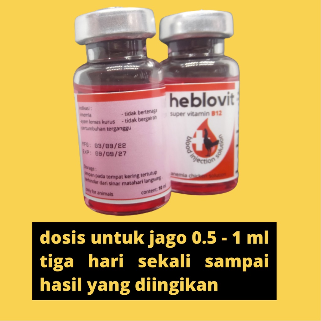 obat ayam pucat lesu kuningan heblovit inject 10ml zeorfarm