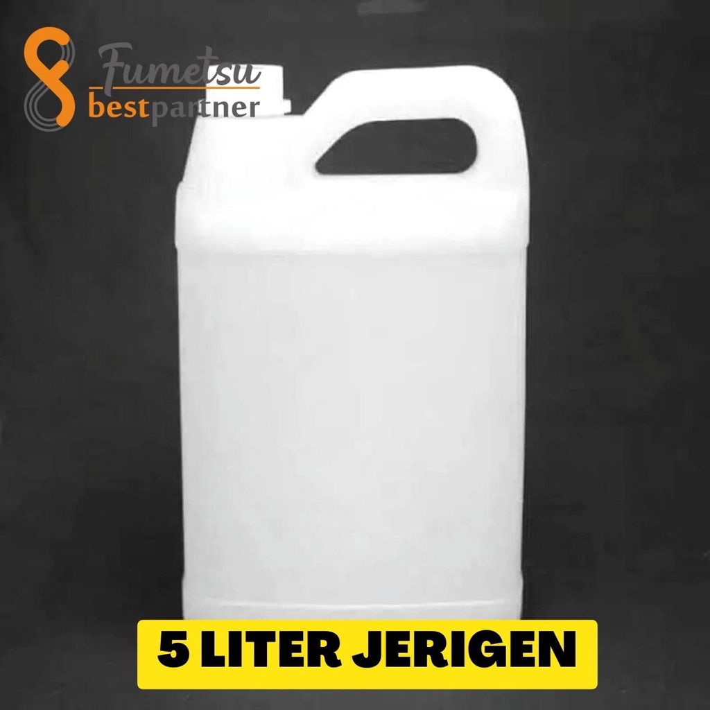 Botol Jerigen Bening Refiil Kemasan 5 Liter Seger ( Sudah Tutup + Sumpel )