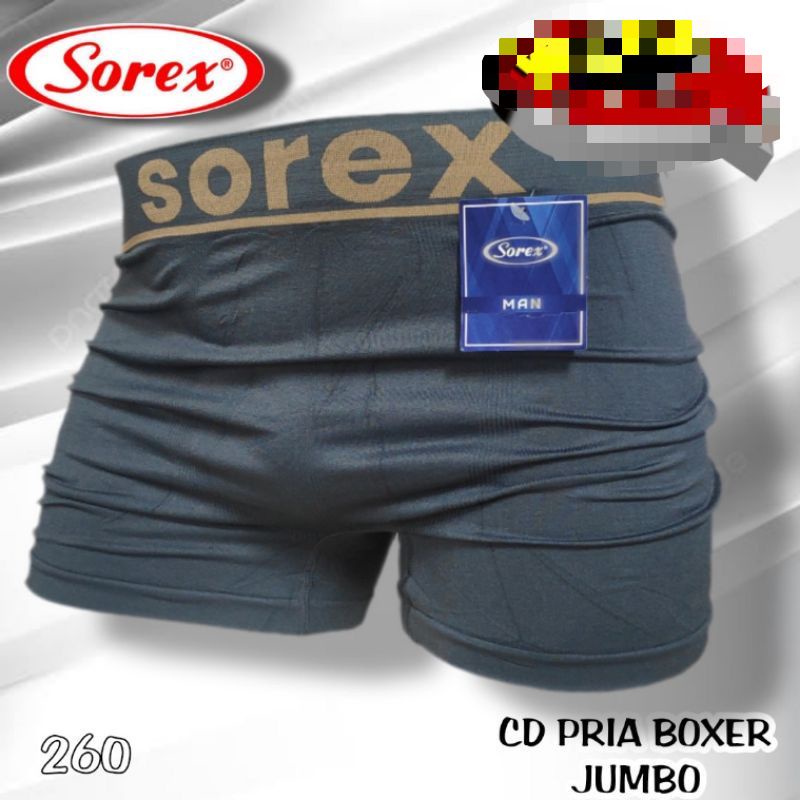 JUMBOO !! HARGA 1PCS  BOXER COWOK LAKI 3809 SOREX - BOXER SOREX COWOK LAKI - Sorex boxer LK M 3809 jumbo size setara 4L-5L seamless CELANA DALAM PRIA BOXER JUMBO BOXER SEAMLESS SOREX BB 75 - 100