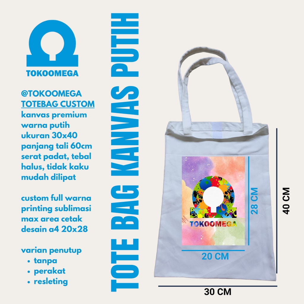 TOTEBAG CUSTOM KANVAS RESLETING 30x40