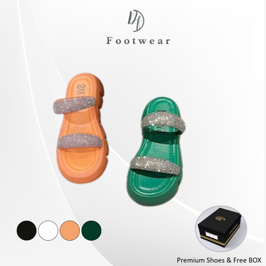 [DF FOOTWEAR] DF 642 Sandal Wedges Wanita Import Premium Quality Korea Style