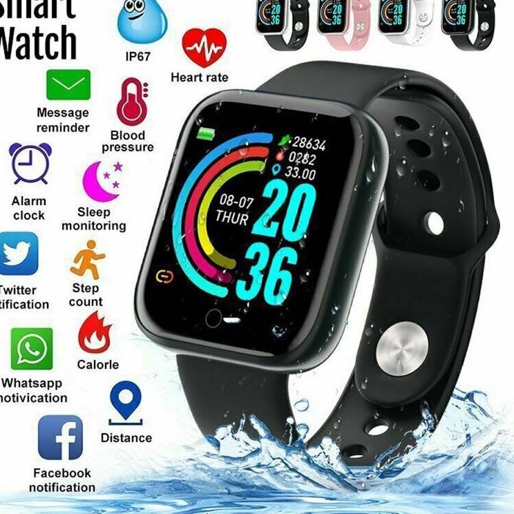 cu SMARTWATCH Y68 / JAM TANGAN PINTAR SMART BRACELET❈☃