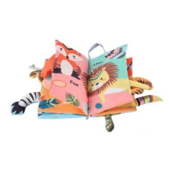 Mainan Anak CLOTH BOOK LEARN FUN Buku Kain Animal Tail Soft Book Tail