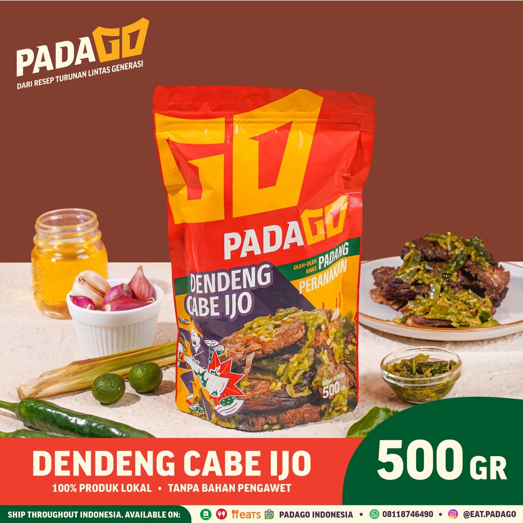 

Dendeng Lambok Cabe Ijo Asli Padang 500gr