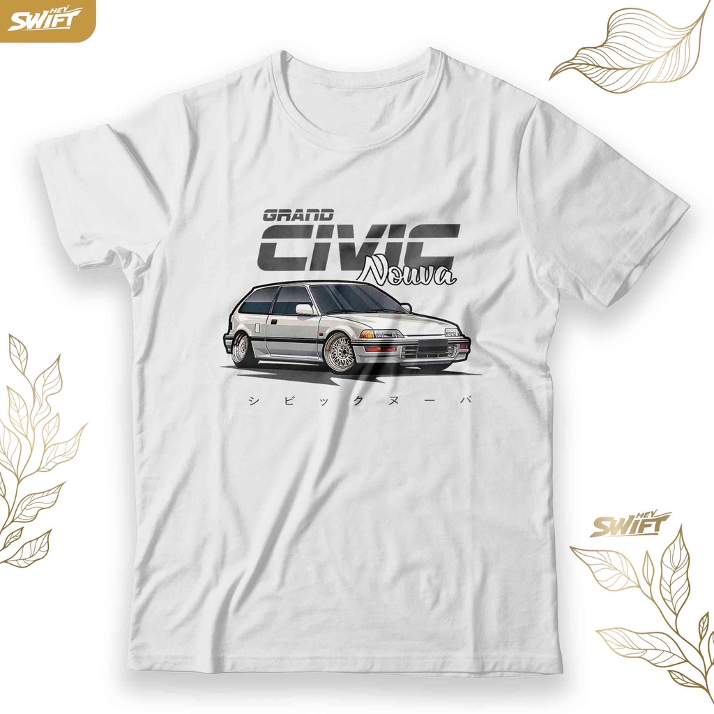 KAOS HONDA Civic Nouva White JDM TSHIRT BAJU DISTRO