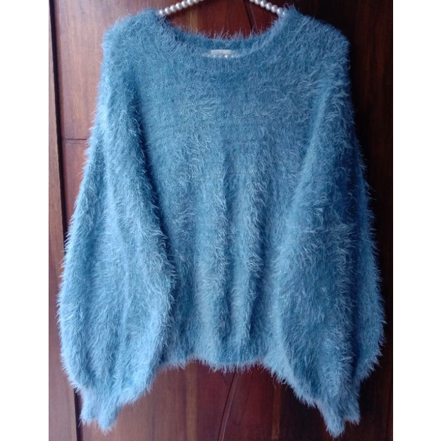 fuzzy lengan balon super gede branded