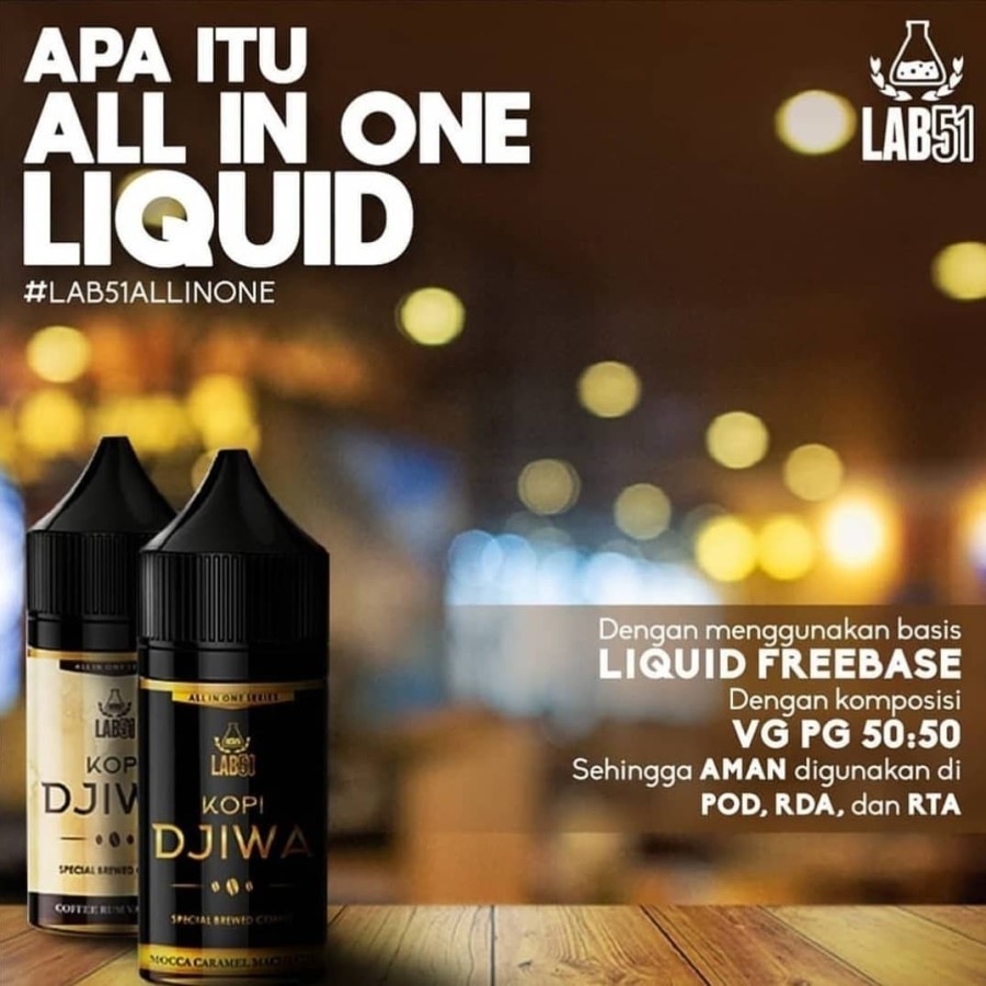 Kopi Djiwa Series Pods Friendly 30ML MG by Lab51 Berpita Cukai