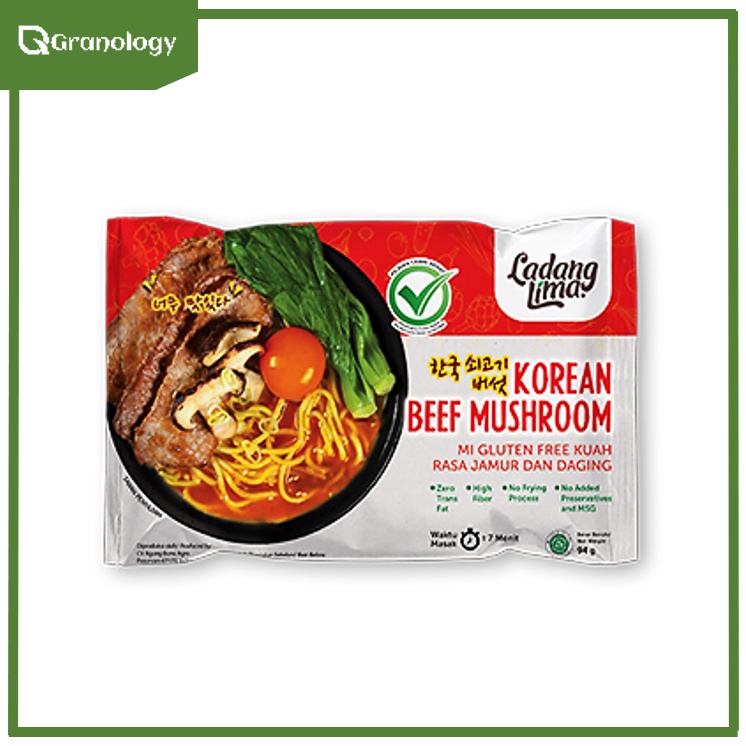 Ladang Lima Korean Beef Mushroom / Mie Sehat Gluten Free 94 gram