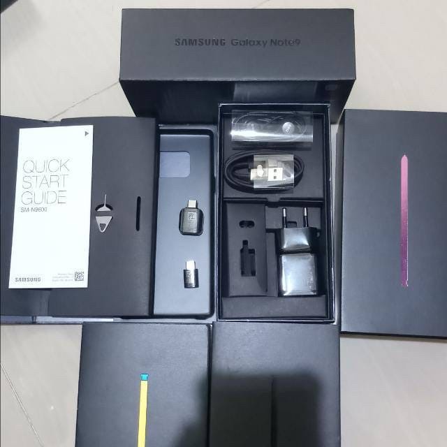 Dus Box Samsung Galaxy Note 9 Fullset Lengkap
