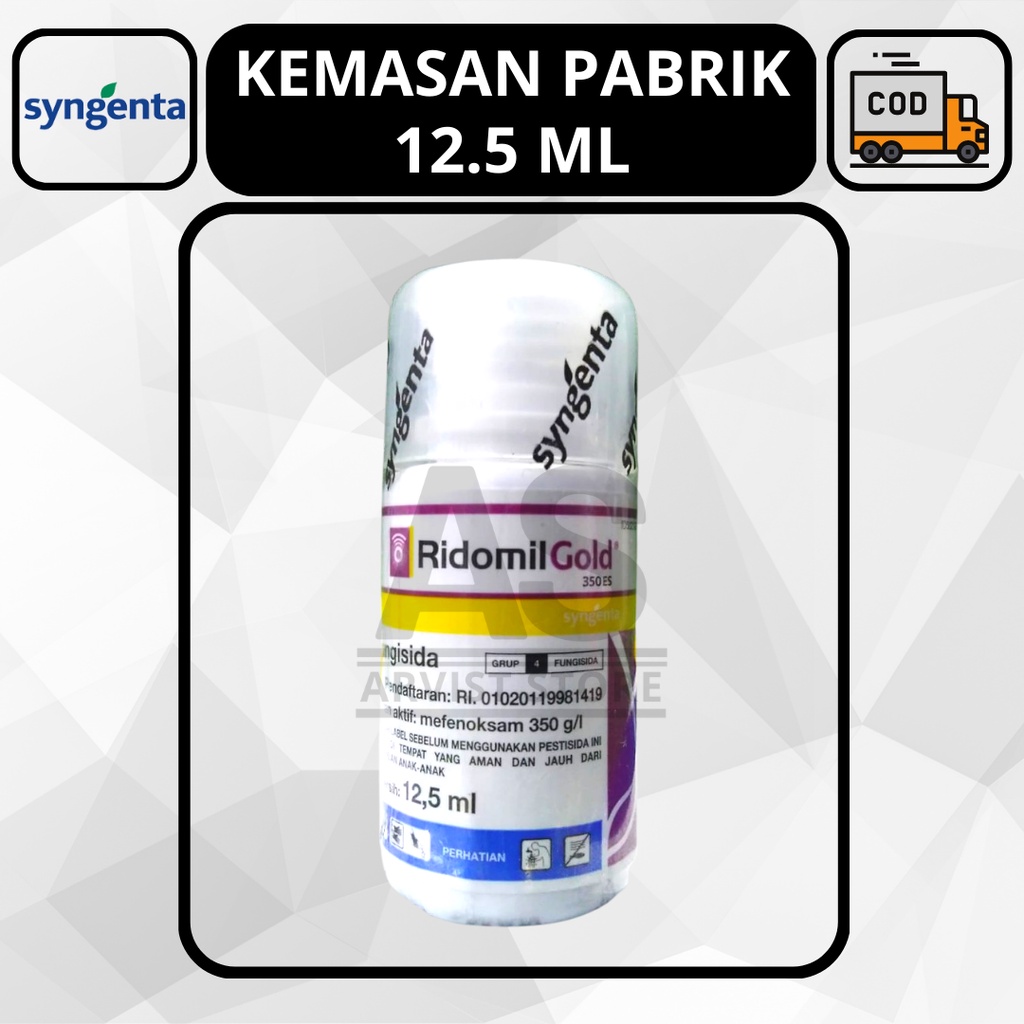 Fungisida RIDOMIL GOLD 350 ES 12,5 ml Tetes Bahan Aktif Mefenoksam 350 g/l
