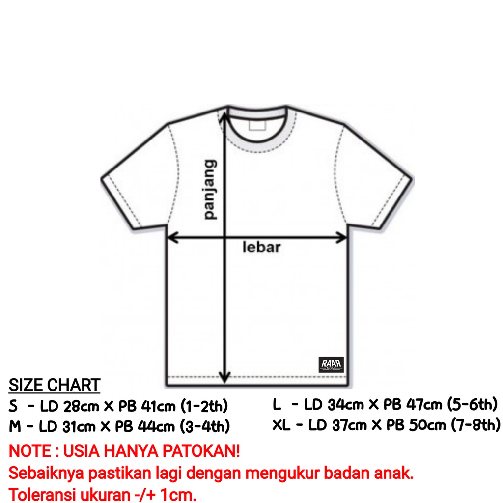 Baju atasan kaos anak perempuan usia 1 8 tahun karakter BT21 By Raarkids