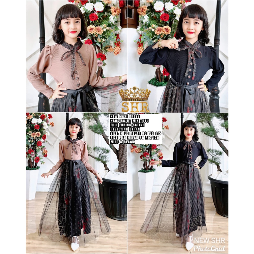 "NEW"  MAXI DRESS JAMET TULLE KIDS SHR ORI 100%