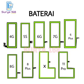 BATERAI BATERE BATRE 4  4G 4S 5G 5 5S 6 6S 6 PLUS 7 PLUS 8 PLUS X XS MAX 11 12 PRO MAX