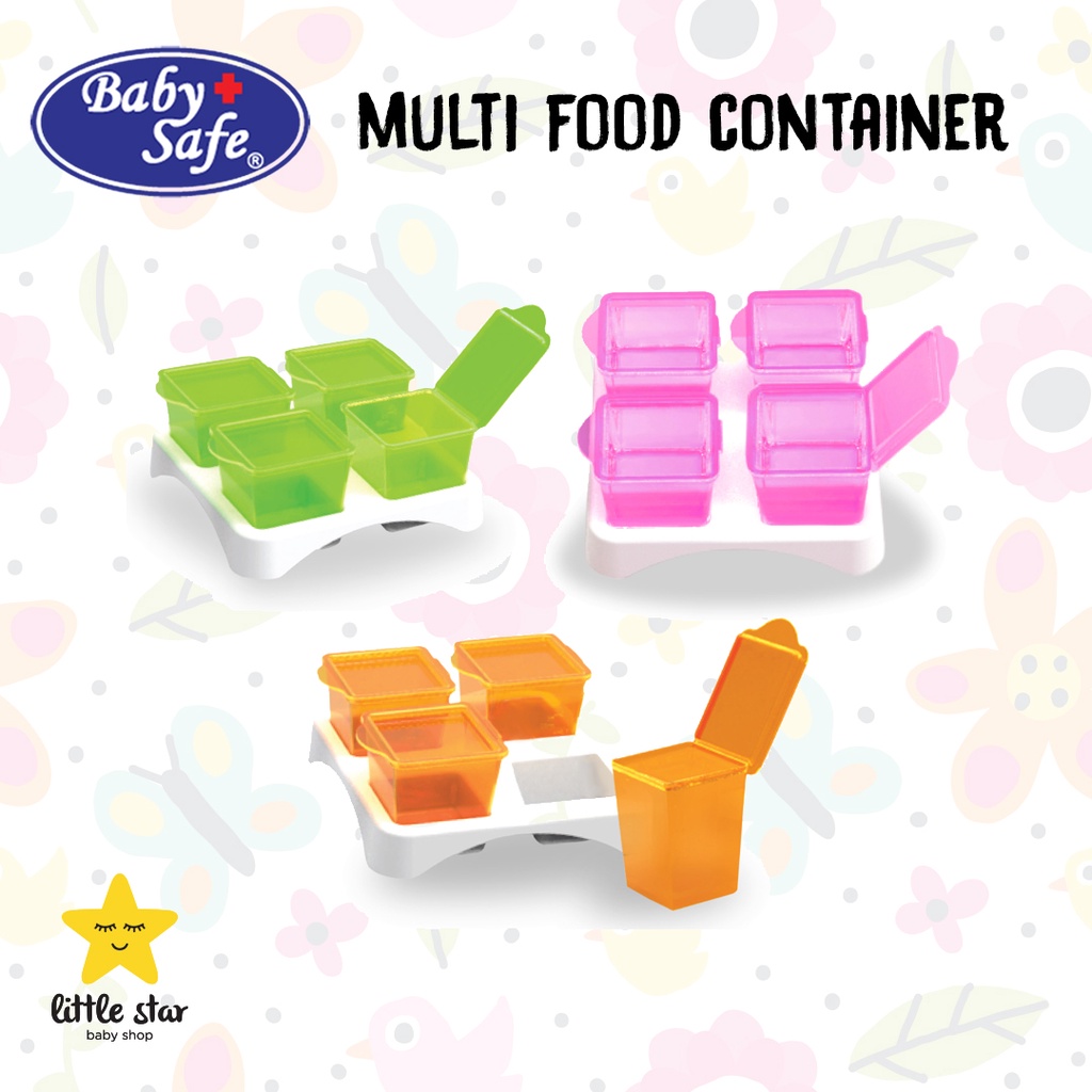 Baby Safe Multi Food Container | Wadah Mpasi Anak Bayi | Tempat Penyimpan Makanan