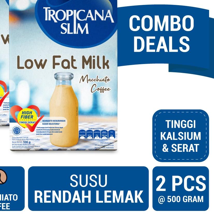 

✴ Twin Pack - Tropicana Slim Susu Low Fat Macchiato Coffee 500 gram - Susu Diet Bantu Turunkan Kolesterol ➷