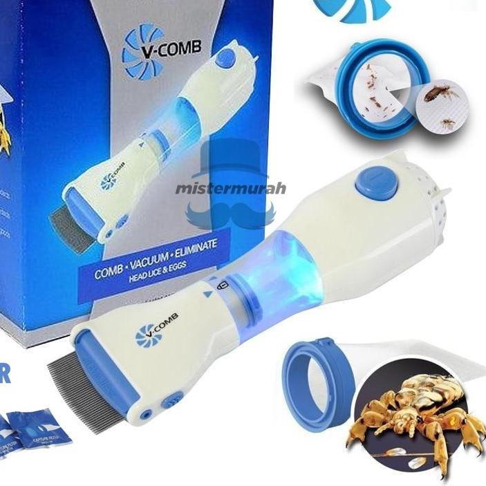 ☆ ORIGINAL V-COMB SERIT PENGHILANG SISIR KUTU ELEKTRIK SERIT RAMBUT VACUM VAKUM MB ➱