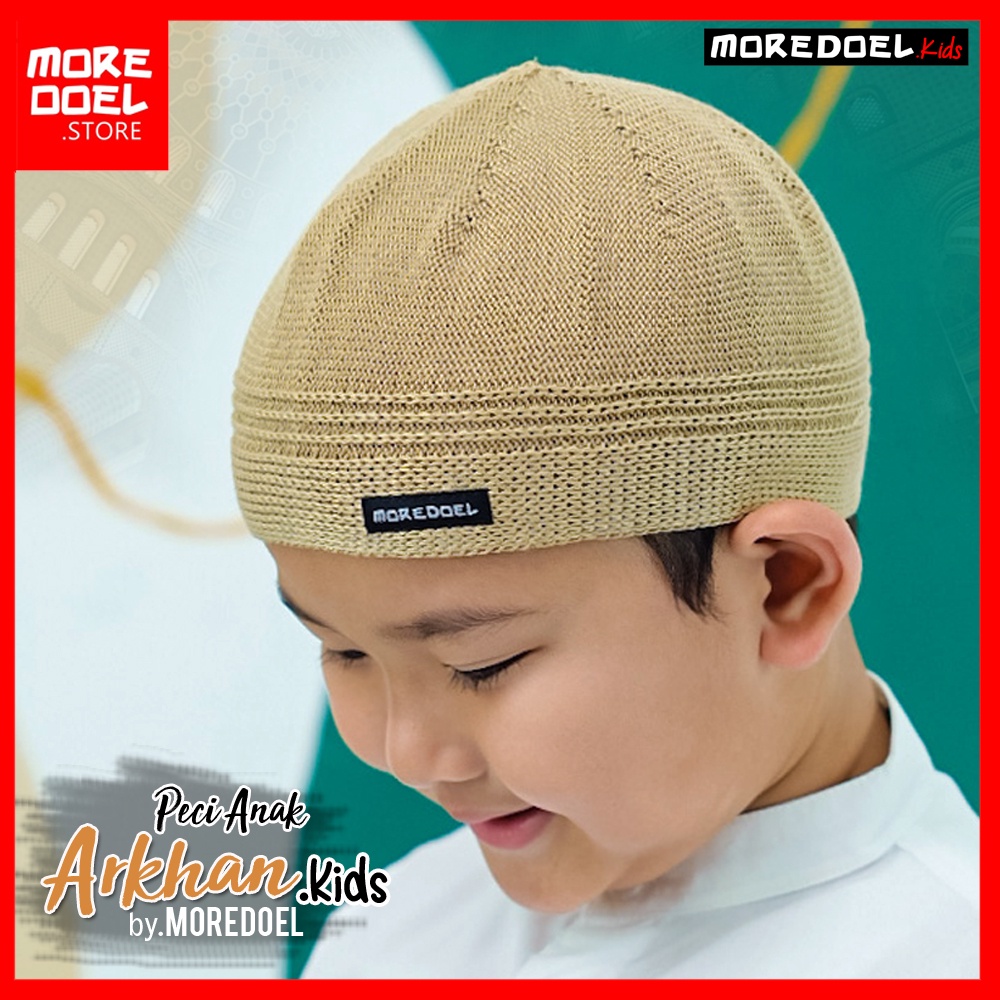 Peci Rajut Anak Arkhan By Moredoel Nyaman dipakai Shalat dan Gaya dipakai Harian
