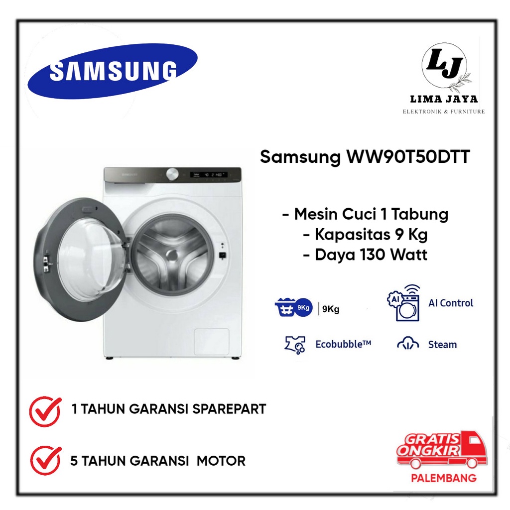 Mesin Cuci Front Loading Samsung WW90T504DTT Mesin Cuci 1 Tabung 9 Kg Samsung